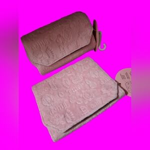 Juicy Couture Matching Light Pink Velour Cosmetic/Jewelry Organizer 2pc Set
